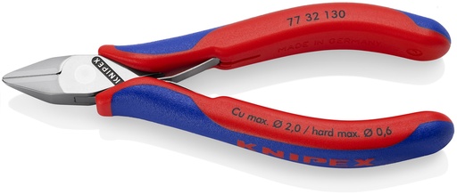 [NS-KN7732130] KNIPEX 77 32 130 ALICATES DE CORTE DIAGONAL PARA ELECTRÓNICA CON ARTICULACIÓN MACHIHEMBRADA CON MANGOS MULTICOMPONENTES 130 MM