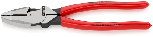 [NS-KN0901240] KNIPEX 09 01 240 ALICATE UNIVERSAL DE FUERZA "LINEMAN" MODELO AMERICANO MANGOS PLASTICOS POR INMERSIÓN ANTIDESLIZANTES NEGRO ATRAMENTADO 240 MM