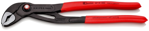 [NS-KN8721300] KNIPEX 87 21 300 COBRA® QUICKSET TENAZILLAS PICO LORO MANGOS PLASTICOS POR INMERSIÓN ANTIDESLIZANTES GRIS ATRAMENTADO 300 MM