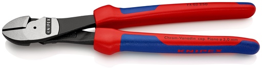 [NS-KN7402250SB] KNIPEX 74 02 250 SB ALICATES DE CORTE DIAGONAL DE FUERZA CON MANGOS MULTICOMPONENTES NEGRO ATRAMENTADO 250 MM