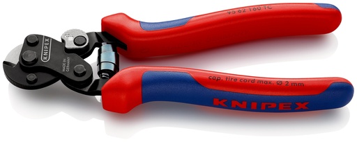 [NS-KN9562160TC] KNIPEX 95 62 160 TC CORTACABLES PARA CABLE TRENZADO PARA CUERDAS DE NEUMÁTICOS CON MANGOS MULTICOMPONENTES BARNIZADOS 160 MM
