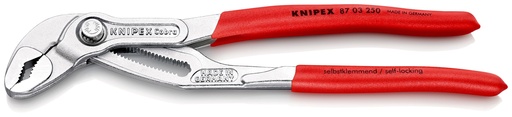 [NS-KN8703250] KNIPEX 87 03 250 COBRA® TENAZILLAS PICO LORO MANGOS PLASTICOS POR INMERSIÓN ANTIDESLIZANTES CROMADO 250 MM