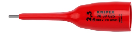 [NS-KN9839025] KNIPEX 98 39 025 VASOS HEXAGONALES, PARA TORNILLOS CON HEXÁGONO INTERIOR CON CUADRADILLO 3/8" 92 MM