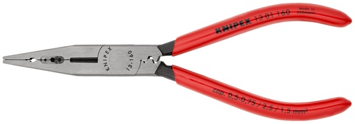 [NS-KN1301160] KNIPEX 13 01 160 ALICATE DE ELECTRICISTA RECUBIERTOS DE PLÁSTICO NEGRO ATRAMENTADO 160 MM