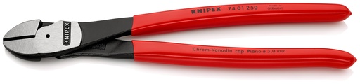 [NS-KN7401250SB] KNIPEX 74 01 250 SB ALICATES DE CORTE DIAGONAL DE FUERZA RECUBIERTOS DE PLÁSTICO NEGRO ATRAMENTADO 250 MM