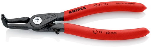 [NS-KN4841J21] KNIPEX 48 41 J21 ALICATE DE PRECISIÓN PARA ARANDELAS PARA ARANDELAS INTERIORES EN TALADROS MANGOS PLASTICOS POR INMERSIÓN ANTIDESLIZANTES GRIS ATRAMENTADO 165 MM