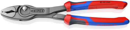 [NS-KN8202250] KNIPEX 82 02 250 TWINGRIP ALICATE DE PRESIÓN FRONTAL Y LATERAL CON MANGOS CONFORT GRIS ATRAMENTADO 250 MM