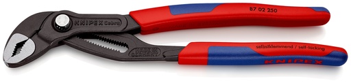 [NS-KN8702250SB] KNIPEX 87 02 250 SB COBRA® TENAZILLAS PICO LORO CON FUNDAS ESBELTAS EN DOS COMPONENTES GRIS ATRAMENTADO 250 MM