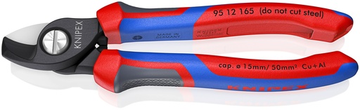 [NS-KN9512165] KNIPEX 95 12 165 TIJERAS CORTACABLES CON MANGOS CONFORT BARNIZADOS 179 MM