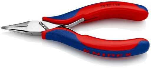 [NS-KN3522115] KNIPEX 35 22 115 ALICATE DE MONTAJE PARA ELECTRÓNICA CON ARTICULACIÓN MACHIHEMBRADA CON MANGOS MULTICOMPONENTES 115 MM