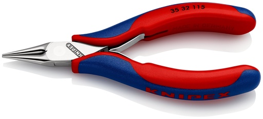 [NS-KN3532115] KNIPEX 35 32 115 ALICATE DE MONTAJE PARA ELECTRÓNICA CON ARTICULACIÓN MACHIHEMBRADA CON MANGOS MULTICOMPONENTES 115 MM