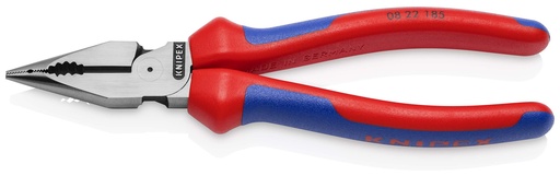 [NS-KN0822185SB] KNIPEX 08 22 185 SB ALICATE UNIVERSAL EN PUNTA CON MANGOS MULTICOMPONENTES NEGRO ATRAMENTADO 185 MM