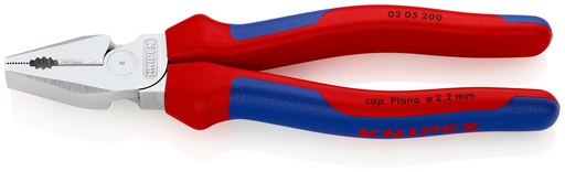 [NS-KN0205200] KNIPEX 02 05 200 ALICATE UNIVERSAL DE FUERZA CON MANGOS MULTICOMPONENTES CROMADO 200 MM