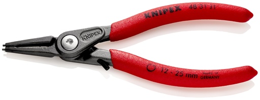 [NS-KN4831J1] KNIPEX 48 31 J1 ALICATE DE PRECISIÓN PARA ARANDELAS PARA ARANDELAS INTERIORES EN TALADROS CON PROTECCIÓN CONTRA LA SOBREEXPANSIÓN MANGOS PLASTICOS POR INMERSIÓN ANTIDESLIZANTES GRIS ATRAMENTADO 140 MM