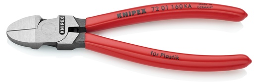 [NS-KN7201160KA] KNIPEX 72 01 160 KA ALICATES DE CORTE DIAGONAL PARA PLÁSTICOS CABEZA REDONDA RECUBIERTOS DE PLÁSTICO 160 MM