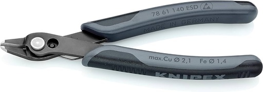 [NS-KN7861140ESDSB] KNIPEX 78 61 140 ESDSB ELECTRONIC SUPER KNIPS® XL ESD CON MANGOS MULTICOMPONENTES BARNIZADOS 140 MM