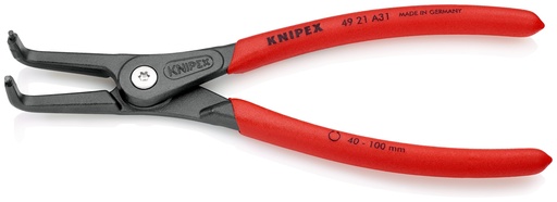 [NS-KN4921A31SB] KNIPEX 49 21 A31 SB ALICATE DE PRECISIÓN PARA ARANDELAS PARA ARANDELAS EXTERIORES DE EJES MANGOS PLASTICOS POR INMERSIÓN ANTIDESLIZANTES GRIS ATRAMENTADO 210 MM