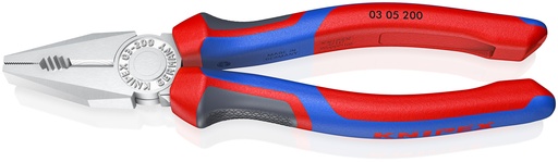 [NS-KN0305200SB] KNIPEX 03 05 200 SB ALICATE UNIVERSAL CON MANGOS CONFORT CROMADO 200 MM
