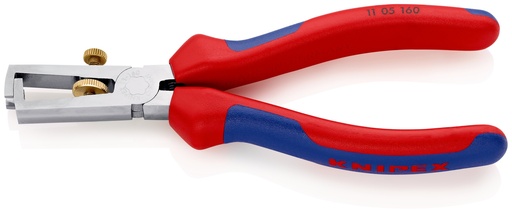 [NS-KN1105160] KNIPEX 11 05 160 ALICATE PELACABLES CON MUELLE DE APERTURA UNIVERSAL CON MANGOS MULTICOMPONENTES CROMADO 160 MM