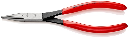 [NS-KN2821200] KNIPEX 28 21 200 ALICATE DE MONTAJE DE BOCAS LARGAS RECUBIERTOS DE PLÁSTICO NEGRO ATRAMENTADO 200 MM