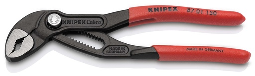 [NS-KN8701150SB] KNIPEX 87 01 150 SB COBRA® TENAZILLAS PICO LORO MANGOS PLASTICOS POR INMERSIÓN ANTIDESLIZANTES GRIS ATRAMENTADO 150 MM
