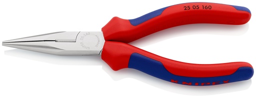 [NS-KN2505160SB] KNIPEX 25 05 160 SB ALICATE DE MONTAJE (ALICATE DE RADIO) CON MANGOS MULTICOMPONENTES CROMADO 160 MM