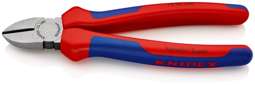 [NS-KN7002180SB] KNIPEX 70 02 180 SB ALICATE DE CORTE DIAGONAL CON MANGOS MULTICOMPONENTES NEGRO ATRAMENTADO 180 MM