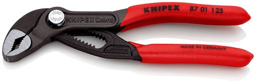 [NS-KN8701125SB] KNIPEX 87 01 125 SB COBRA® TENAZILLAS PICO LORO MANGOS PLASTICOS POR INMERSIÓN ANTIDESLIZANTES GRIS ATRAMENTADO 125 MM
