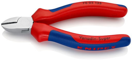 [NS-KN7005125] KNIPEX 70 05 125 ALICATE DE CORTE DIAGONAL CON MANGOS MULTICOMPONENTES CROMADO 125 MM