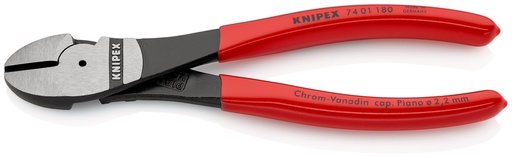 [NS-KN7401180SB] KNIPEX 74 01 180 SB ALICATES DE CORTE DIAGONAL DE FUERZA RECUBIERTOS DE PLÁSTICO NEGRO ATRAMENTADO 180 MM