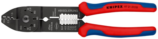 [NS-KN9721215BSB] KNIPEX 97 21 215 B SB ALICATE PARA CRIMPAR TERMINALES CON MANGOS MULTICOMPONENTES NEGRO, LACADO 230 MM