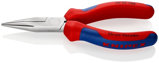 [NS-KN3025140] KNIPEX 30 25 140 ALICATE DE BOCA LARGA CON MANGOS MULTICOMPONENTES CROMADO 140 MM