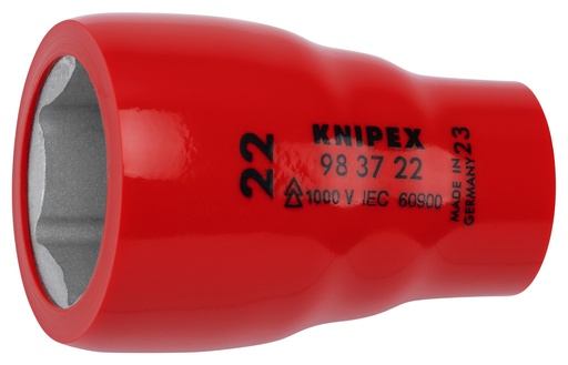 [NS-KN983722] KNIPEX 98 37 22 VASO HEXAGONAL PARA TORNILLOS DE CABEZA HEXAGONAL CON CUADRADILLO 3/8" 49 MM