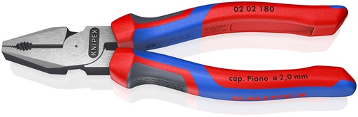 [NS-KN0202180SB] KNIPEX 02 02 180 SB ALICATE UNIVERSAL DE FUERZA CON MANGOS CONFORT NEGRO ATRAMENTADO 180 MM