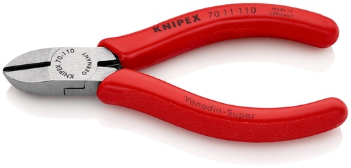 [NS-KN7011110] KNIPEX 70 11 110 ALICATE DE CORTE DIAGONAL RECUBIERTOS DE PLÁSTICO NEGRO ATRAMENTADO 110 MM