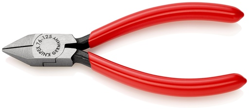 [NS-KN7681125] KNIPEX 76 81 125 ALICATE DE CORTE DIAGONAL PARA ELECTROMECÁNICA RECUBIERTOS DE PLÁSTICO NEGRO ATRAMENTADO 125 MM