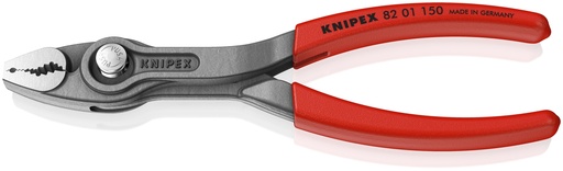 [NS-KN8201150SB] KNIPEX 82 01 150 SB TWINGRIP ALICATE DE PRESIÓN FRONTAL Y LATERAL MANGOS PLASTICOS POR INMERSIÓN ANTIDESLIZANTES GRIS ATRAMENTADO 154 MM