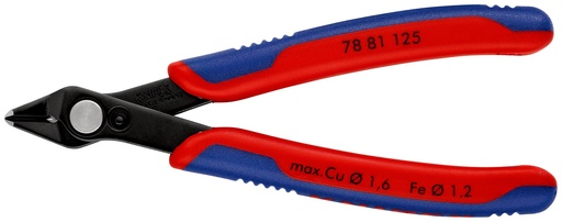 [NS-KN7881125SB] KNIPEX 78 81 125 SB ELECTRONIC SUPER KNIPS® CON MANGOS MULTICOMPONENTES BARNIZADOS 125 MM