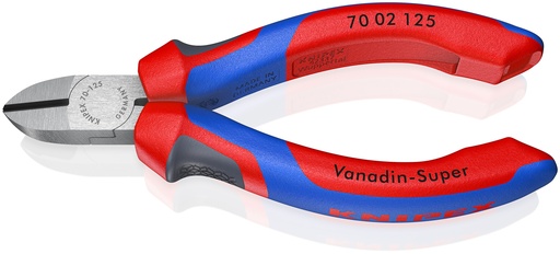[NS-KN7002125SB] KNIPEX 70 02 125 SB ALICATE DE CORTE DIAGONAL CON MANGOS CONFORT NEGRO ATRAMENTADO 125 MM