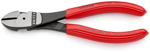 [NS-KN7401160SB] KNIPEX 74 01 160 SB ALICATES DE CORTE DIAGONAL DE FUERZA RECUBIERTOS DE PLÁSTICO NEGRO ATRAMENTADO 160 MM