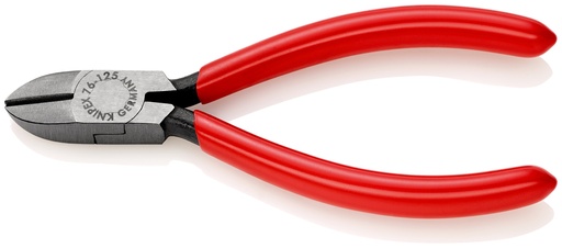 [NS-KN7601125] KNIPEX 76 01 125 ALICATE DE CORTE DIAGONAL PARA ELECTROMECÁNICA RECUBIERTOS DE PLÁSTICO NEGRO ATRAMENTADO 125 MM