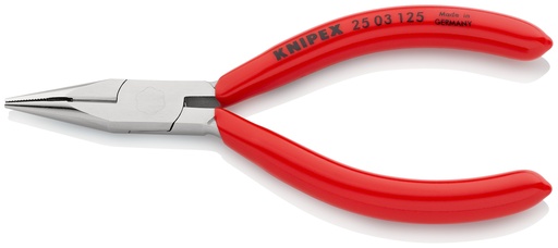 [NS-KN2503125] KNIPEX 25 03 125 ALICATE DE MONTAJE (ALICATE DE RADIO) RECUBIERTOS DE PLÁSTICO CROMADO 125 MM