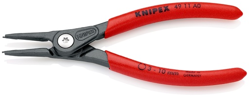 [NS-KN4911A0SB] KNIPEX 49 11 A0 SB ALICATE DE PRECISIÓN PARA ARANDELAS PARA ARANDELAS EXTERIORES DE EJES MANGOS PLASTICOS POR INMERSIÓN ANTIDESLIZANTES GRIS ATRAMENTADO 140 MM