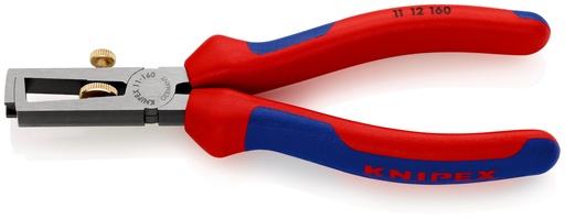 [NS-KN1112160] KNIPEX 11 12 160 ALICATE PELACABLES UNIVERSALES CON MANGOS MULTICOMPONENTES NEGRO ATRAMENTADO 160 MM