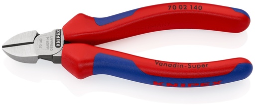 [NS-KN7002140] KNIPEX 70 02 140 ALICATE DE CORTE DIAGONAL CON MANGOS MULTICOMPONENTES NEGRO ATRAMENTADO 140 MM
