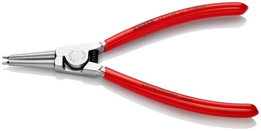 [NS-KN4613A2] KNIPEX 46 13 A2 ALICATE PARA ARANDELAS PARA ARANDELAS EXTERIORES DE EJES RECUBIERTOS DE PLÁSTICO CROMADO 180 MM
