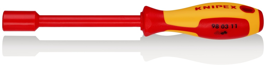 Llave De Vaso Con Mango En T De Knipex - 200 Mm, Cabeza Plana 13