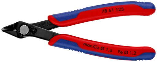 [NS-KN7861125] KNIPEX 78 61 125 ELECTRONIC SUPER KNIPS® CON MANGOS MULTICOMPONENTES BARNIZADOS 125 MM