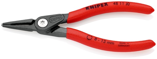 [NS-KN4811J0SB] KNIPEX 48 11 J0 SB ALICATE DE PRECISIÓN PARA ARANDELAS PARA ARANDELAS INTERIORES EN TALADROS MANGOS PLASTICOS POR INMERSIÓN ANTIDESLIZANTES GRIS ATRAMENTADO 140 MM