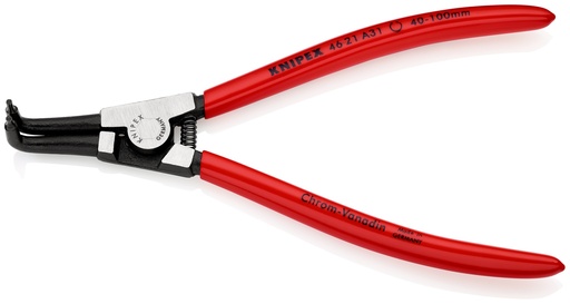 [NS-KN4621A31] KNIPEX 46 21 A31 ALICATE PARA ARANDELAS PARA ARANDELAS EXTERIORES DE EJES RECUBIERTOS DE PLÁSTICO NEGRO ATRAMENTADO 200 MM